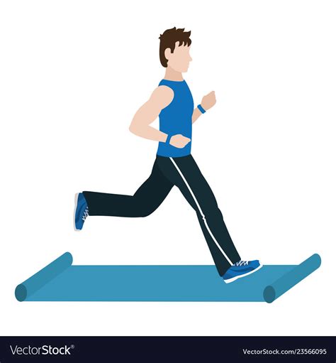 Fit man doing exercise Royalty Free Vector Image