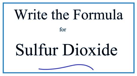 Sulfur Dioxide Formula : Sulfur Oxides Gulf Coast Environmental Systems ...