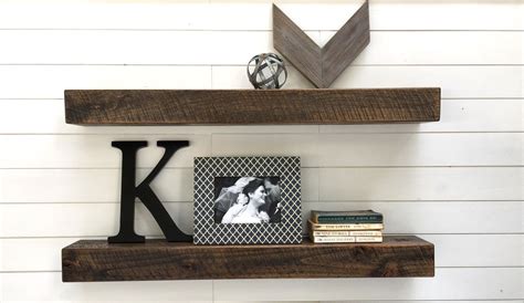 Set of Two Rustic Wood Floating Shelves ,Rustic Floating Shelves ...