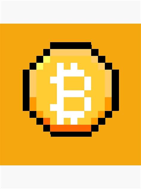 "Bitcoin Pixel Art Stickers" Poster for Sale by PizzaAgent | Redbubble