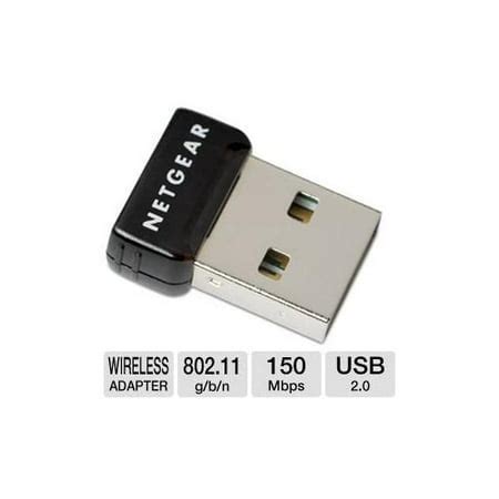 Netgear WNA1000M G54/N150 Wireless USB Micro Adapter - 150Mbps, USB 2.0, 802.11 b/g/n, 2.4 GHz ...