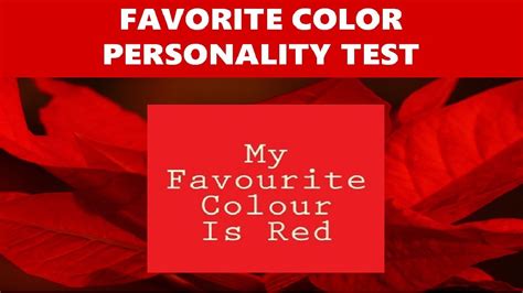 Red Favorite Color Personality Test Reveals Your True Personality Traits