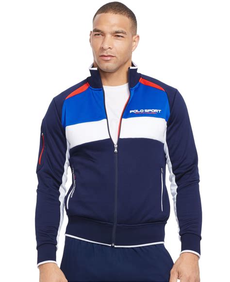 Polo ralph lauren Polo Sport Colorblocked Track Jacket in Blue for Men | Lyst