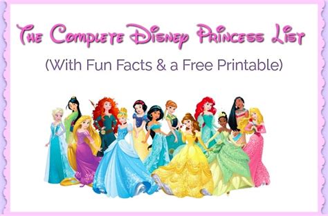 Pictures Of All Disney Princesses With Names - Infoupdate.org