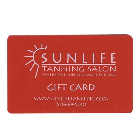 Sun Life Tanning Salon - Gift Card http://actionbag.com/plastic-gift-cards/p/GC1C/ | Salon gift ...