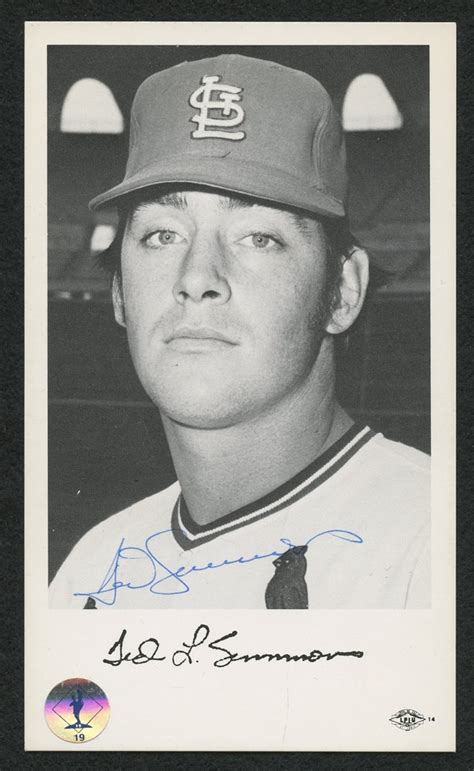 Ted Simmons Signed Cardinals 3.5" x 5.5" Photo (Feller Hologram ...