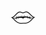 Artistic Lips Coloring Experience  Page sketch template