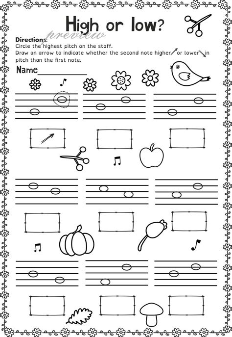 Musical Staff Worksheet