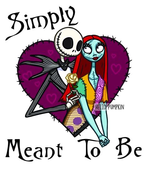 PNG Simply Meant to Be - Etsy | Jack and sally, Jack skellington, Nightmare before christmas