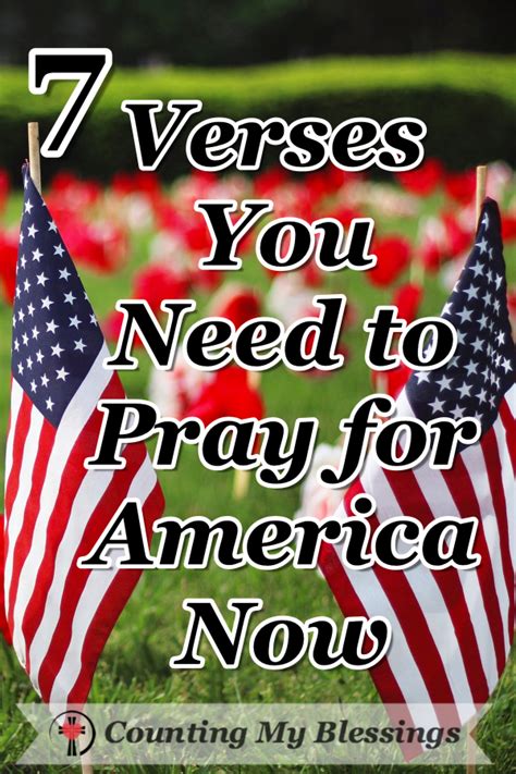 7 Verses You Need to Pray for America Now - Counting My Blessings