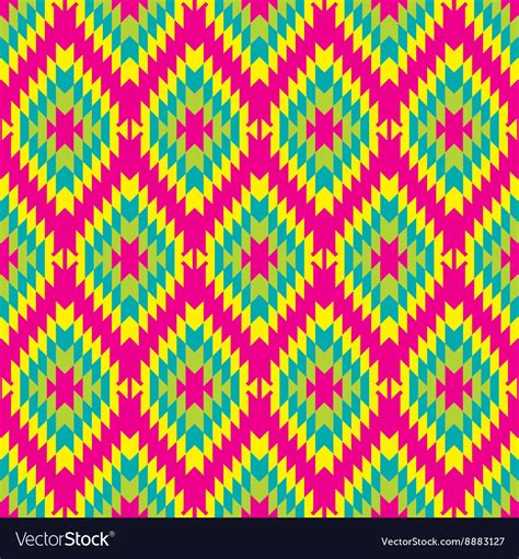 Mexican folkloric tracery textile seamless pattern