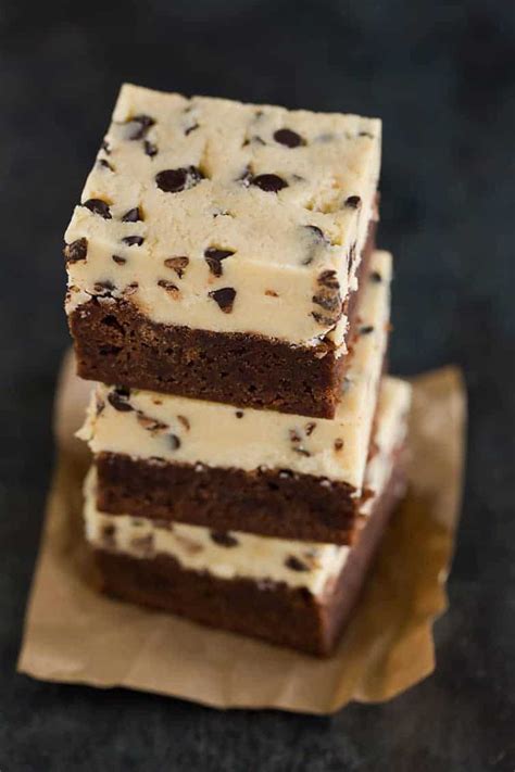 Chocolate Chip Cookie Dough Brownies - Brown Eyed Baker