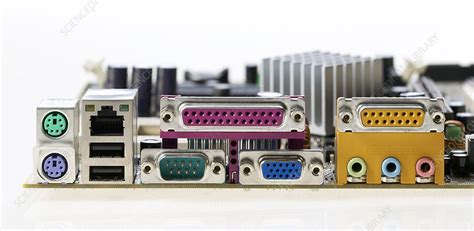 Motherboard connectors - Stock Image - C005/8128 - Science Photo Library