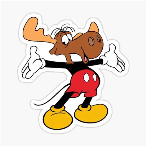 "Bullwinkle - Funny Cartoon" Sticker for Sale by NaomyTeo | Redbubble