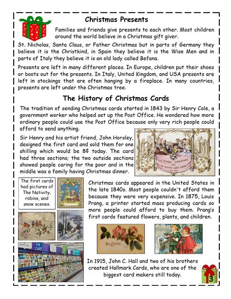 Christmas Traditions Reading Comprehension Passage | Made By Teachers