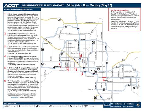 Complete list of ArizonaDOT's weekend freeway closures and detours for May 12-15 | azfamily 3TV ...