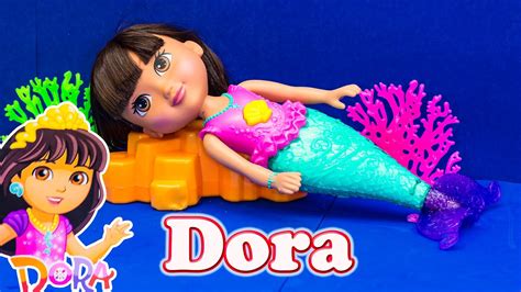 DORA AND FRIENDS Dora Sparkle & Swim Mermaid toy Unboxing - YouTube