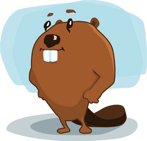 Clipart - cartoon beaver