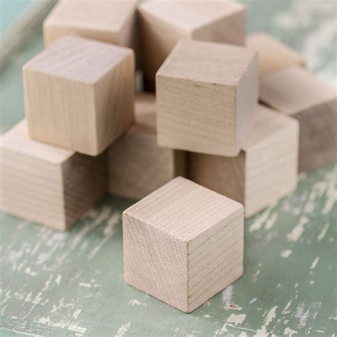 Unfinished Wood Cubes - Wooden Cubes - Wood Crafts - Craft Supplies - Factory Direct Craft