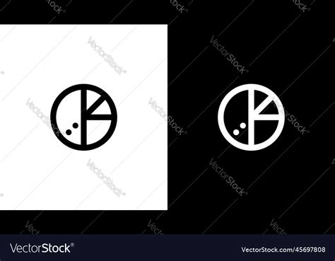 Business logo monogram pizza black and white icon Vector Image