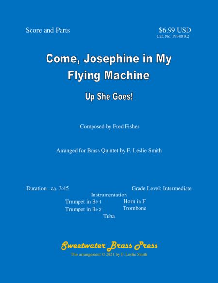 Come, Josephine in My Flying Machine (arr. F. Leslie Smith) Sheet Music | Fred Fisher | Brass ...