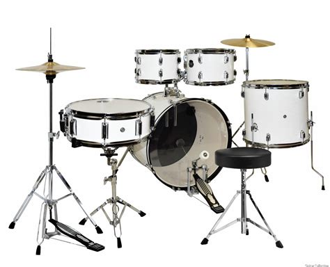 Mapex Prodigy Drum Kit (White Thin Grain) with 4-Pieces Hardware, Throne, 14" & 16" Cymbals ...