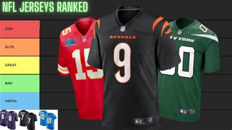 NFL jersey tier list - YouTube