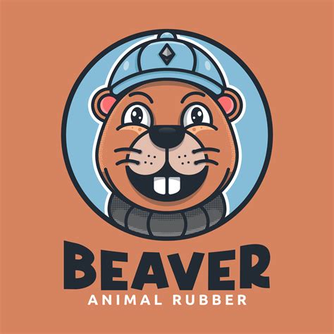 CUTE BEAVER MASCOT LOGO 11123569 Vector Art at Vecteezy