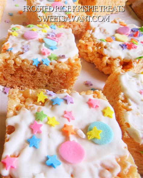 Homemade Frosted Rice Krispie Treats are AWESOME!! - Sweet Savant