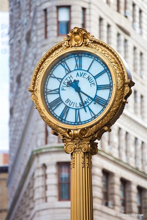 Framed Photo Print of FIFTH AVENUE BUILDING GILDED STREET CLOCK NEW YORK CITY NEW YORK Print ...