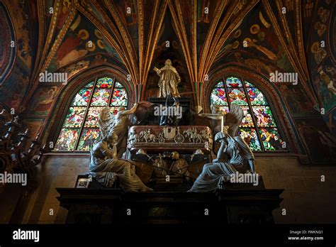 Interior of Cathedral of Wawel, the part of Wawel Castle complex ...