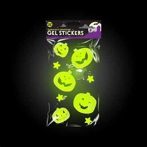 Halloween Pumpkin Glow Gel Window Stickers