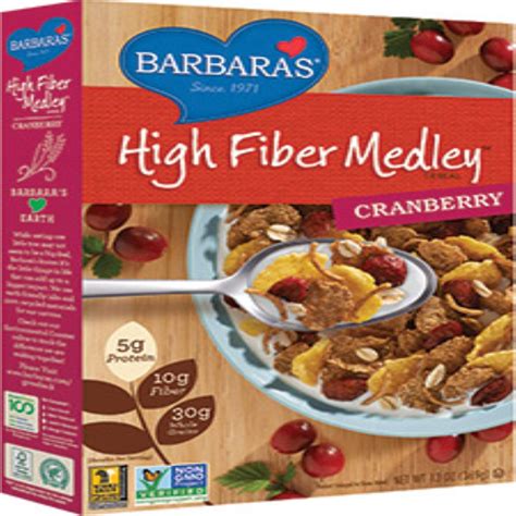 Barbara's Bakery, High Fiber Cereal, Cranberry, 13 oz (369 g) - iHerb