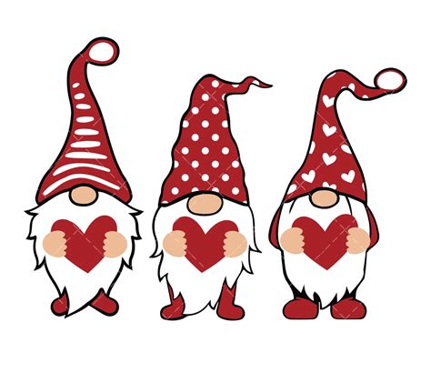 Gnomes Valentine’s Day SVG, PNG, PDF, Gnomies SVG, Gnome SVG