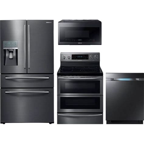 Samsung 4 Pc. Black Stainless Kitchen Package | Kitchen appliance ...