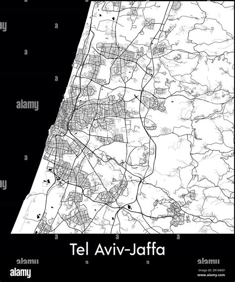 City Map Asia Israel Tel Aviv Jaffa vector illustration Stock Vector Image & Art - Alamy