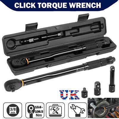 3/8" Inch Torque Wrench Ratchet Square Drive Calibrated 13.6-108.5 Nm 10-80Ft-Lb | eBay