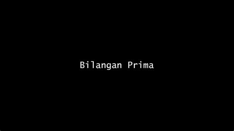 Bilangan Prima - YouTube