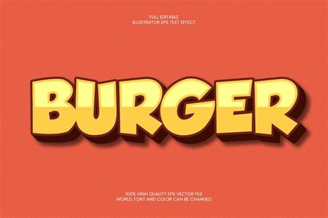 Burger editable text effect Vectors & Illustrations for Free Download | Freepik