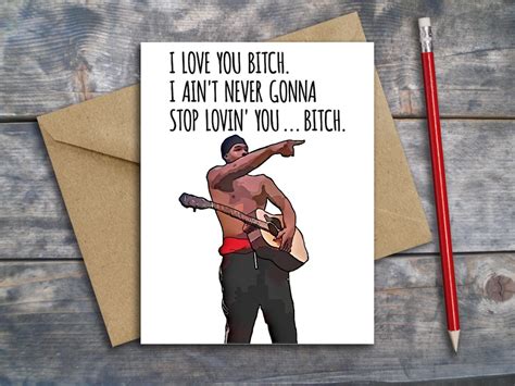 I Love You Bitch Meme Card Funny Anniversary Boyfriend Card - Etsy