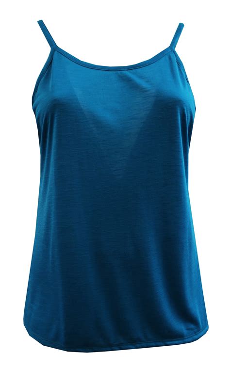 BNY Corner - Women Plus-Size Solid Adjustable Strap Rayon Camis Tank Top Clothing Dark Teal 3X ...