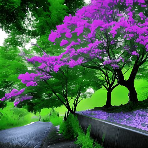 Nature's Rain Flowers Tree · Creative Fabrica