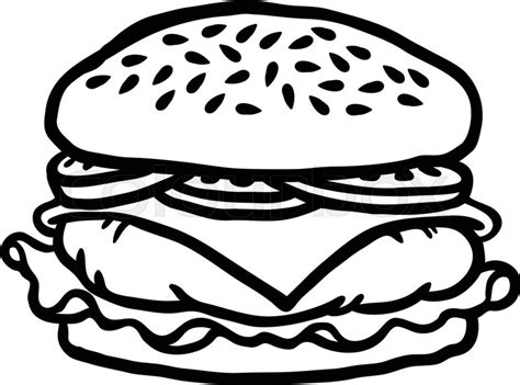 Burger cartoon vector illustration | Stock vector | Colourbox