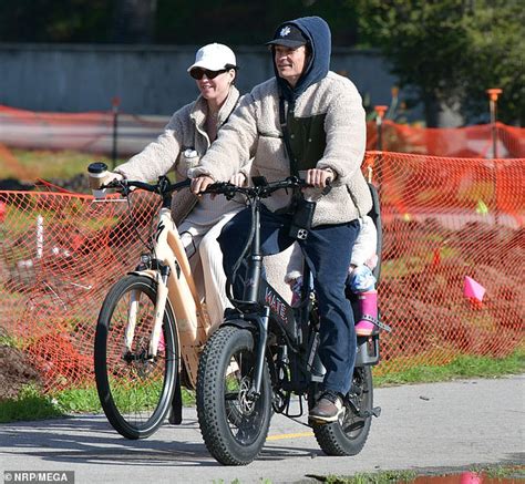 Katy Perry and fiancé Orlando Bloom take their daughter Daisy Dove Bloom, two, on a bike ride to ...