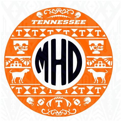 Tennessee Monogram Frame Silhouette Studio Software | Monogram frame ...