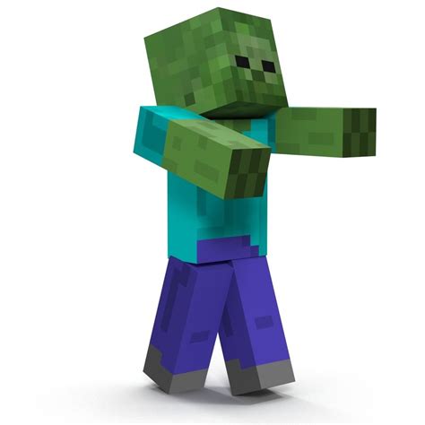 Minecraft Zombie 3D Model $29 - .max .c4d .ma .obj .fbx .3ds - Free3D