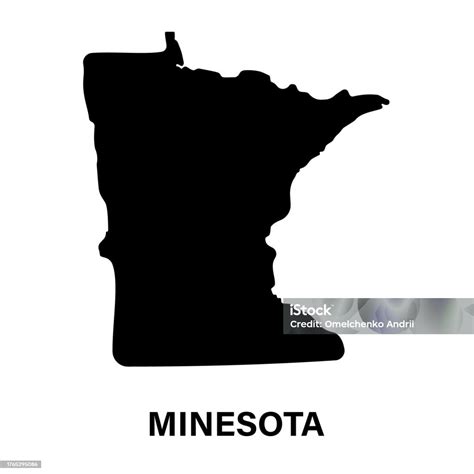 Minnesota State Map Silhouette Icon Stock Illustration - Download Image ...