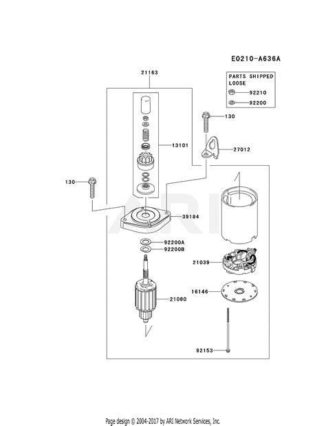 Kawasaki FR691V-BS24 4 Stroke Engine FR691V Parts Diagram for STARTER