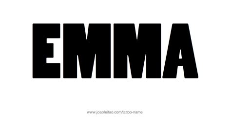 Emma Name Tattoo Designs