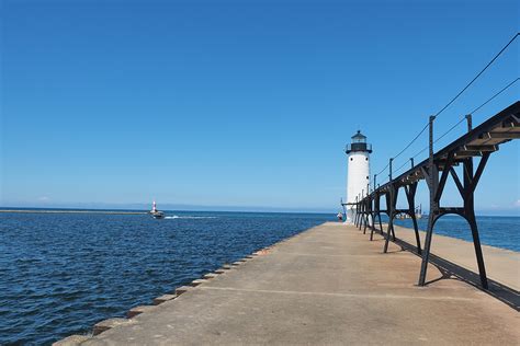 Manistee North Pier Lighthouse & Coast Guard Station - Manistee County Tourism - Manistee, Michigan